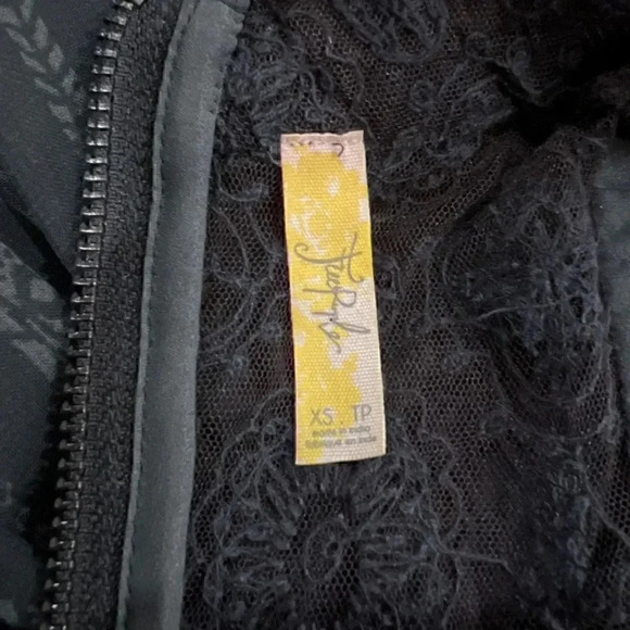 Free People Penny Georgette Babylon Dress in Deep Navy Combo Size XS Retail $148 - Picture 5 of 7